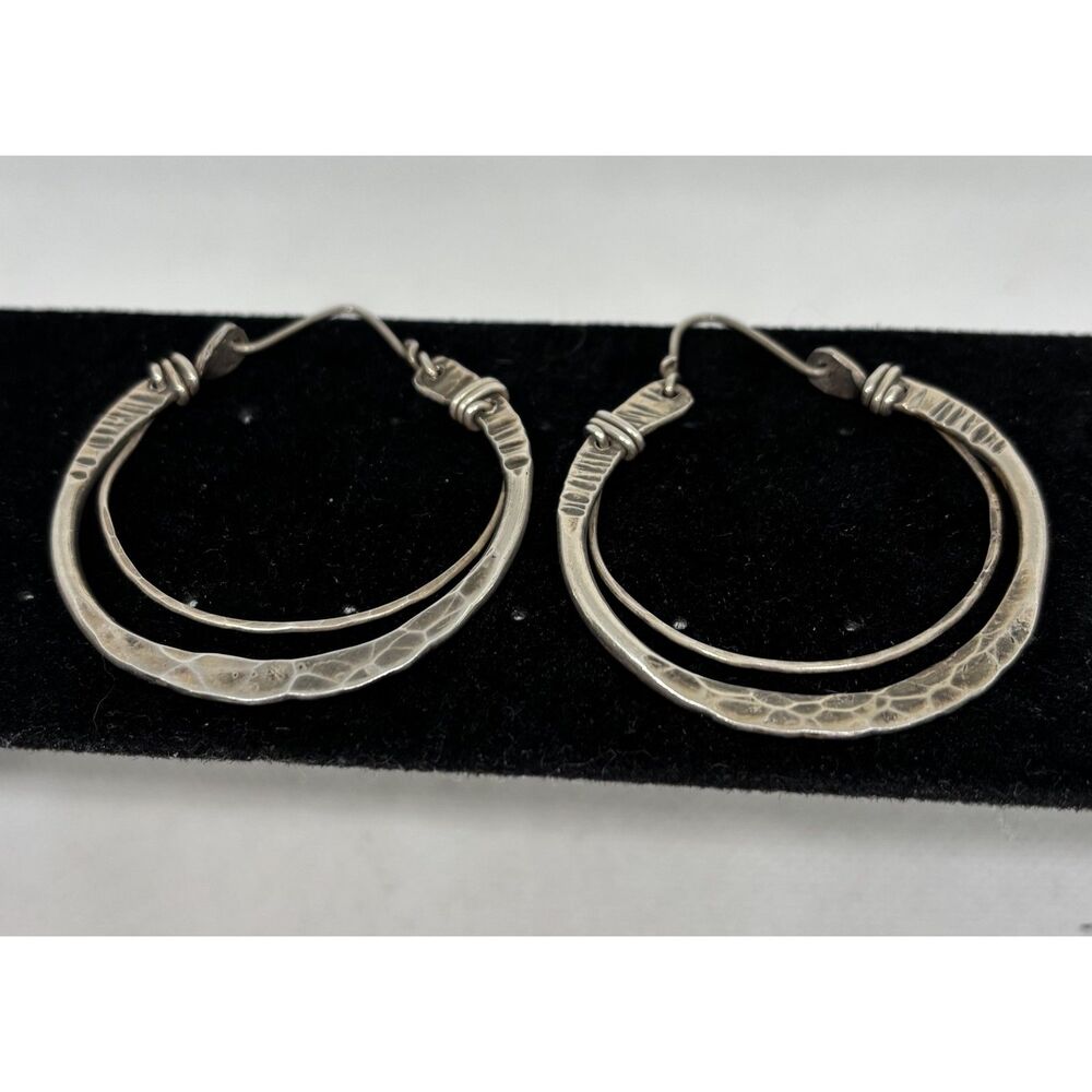Sterling silver hoop earrings